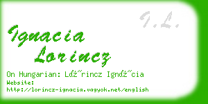 ignacia lorincz business card